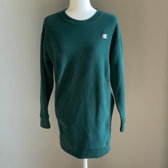 Champion | Dresses | Green Champion Sweatshirt Dress | Poshmark